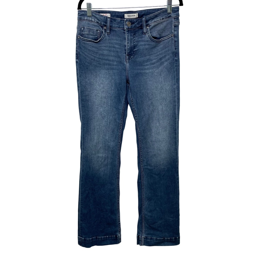 Vigoss Jagger Bootcut Jean 30 Mid Med Wash Rise Stretch Denim Blue Cowgirl Rodeo